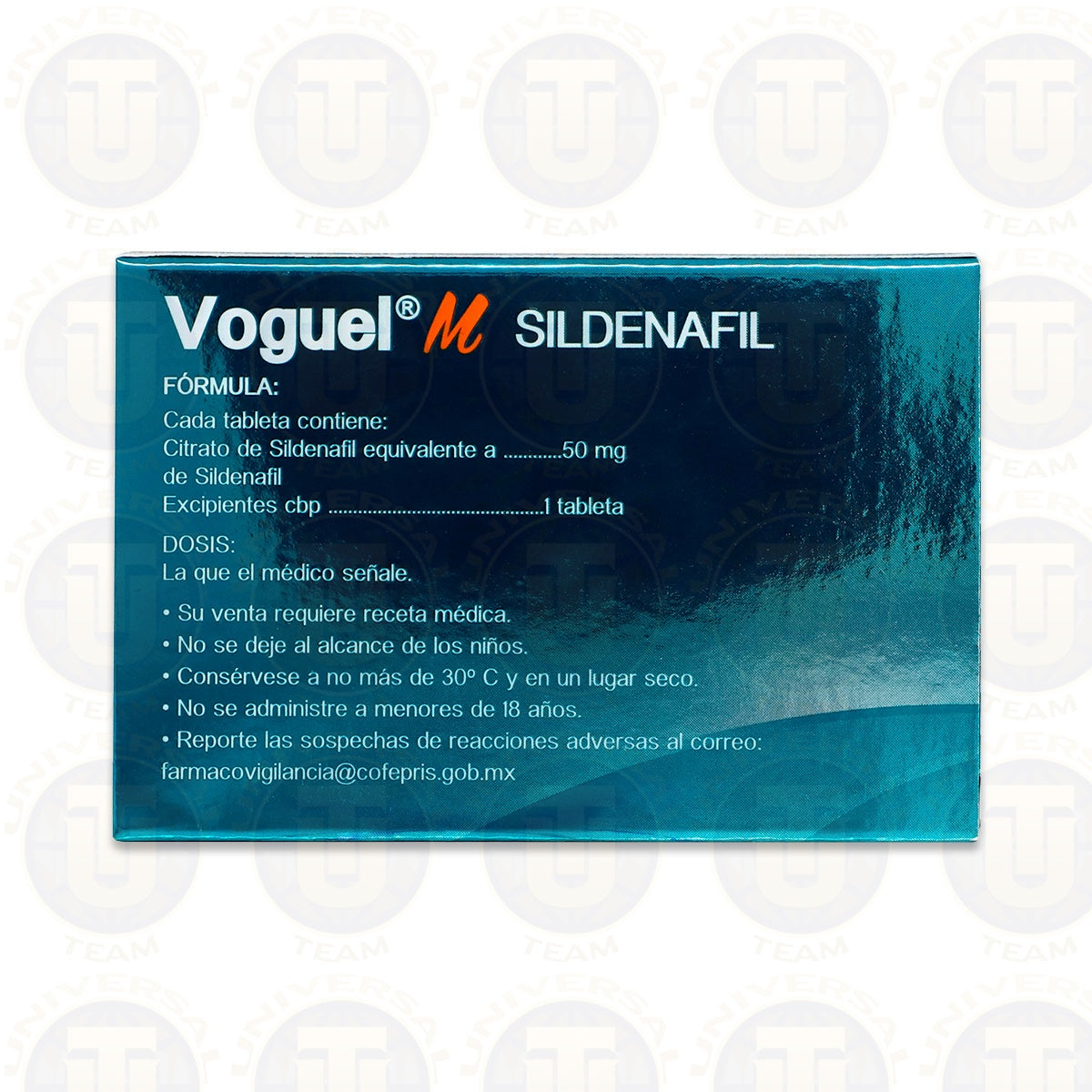 SILDENAFIL VOGUEL MASTICABLE, 1 TABLETA DE 50 MG, MAVER