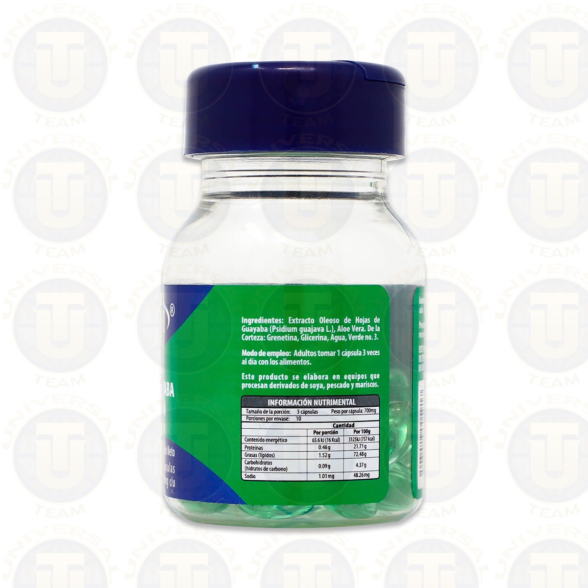 EXTRACTO DE HOJAS DE GUAYABA Y ALOE VERA, 30 CAPSULAS 700 MG C/U, NATU