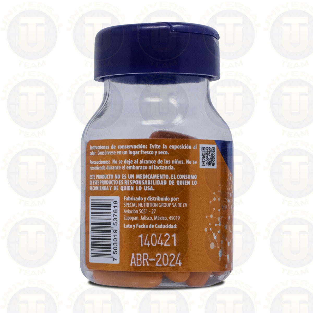 CURCUMA CON PIMIENTA PIPERINA, FRASCO CON 30 CAPSULAS, NATURAGEL