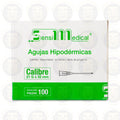 AGUJAS HIPODERMICAS ESTERIL DESECHABLE NO TEOXICA  Y LIBRE DE PIROGENOS  CALIBRE 21G X 32 MM CONT 100 PZAS
