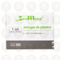 JERINGA DE PLASTICO  HIPODERMICA, DESECHABLE , NO TOXICA Y LIBRE DE PIROGENOS  1ML 30G X 13 MM CONT 200 PZAS
