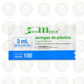 JERINGAS DE PLASTICO HIPODERMICAS, 3 ML 23 G X 25 MM, CAJA CON 100 PIEZAS, SENSILMEDICAL
