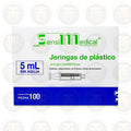 JERINGAS DE PLASTICO HIPODERMICAS, 5 ML SIN AGUJA, CAJA CON 100 PIEZAS, SENSILMEDICAL