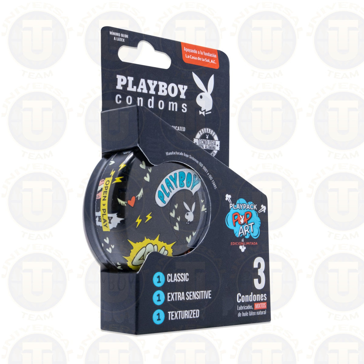 PLAYBOY CONDOMS URBAN, LATA CON 3 CONDONES