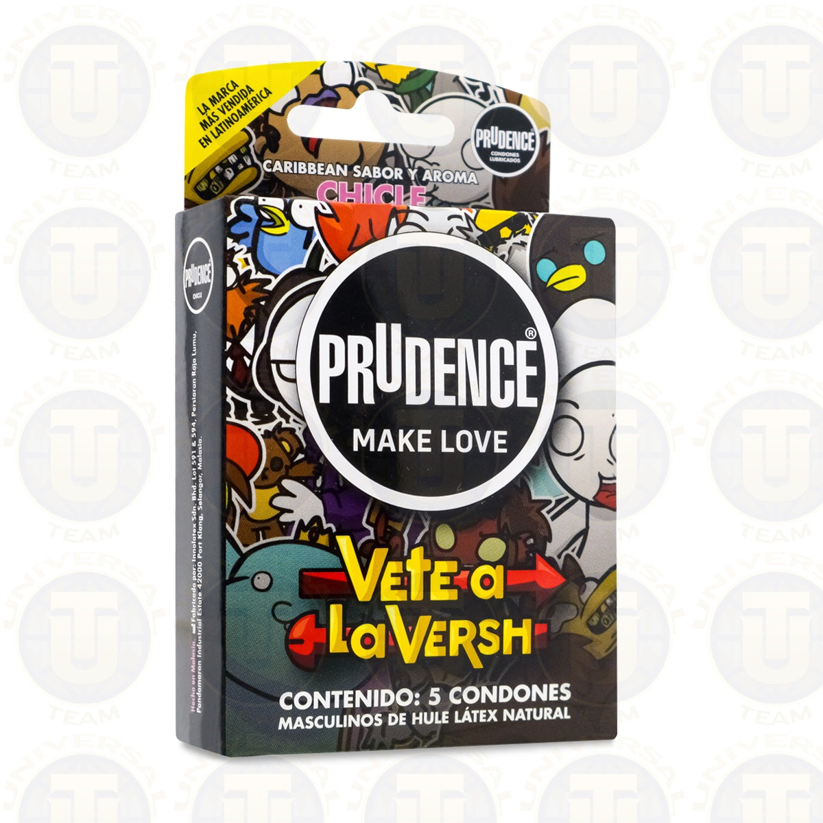 PRUDENCE MAKE LOVE SABOR Y AROMA CHICLE, 5 CONDONES, PRUDENCE