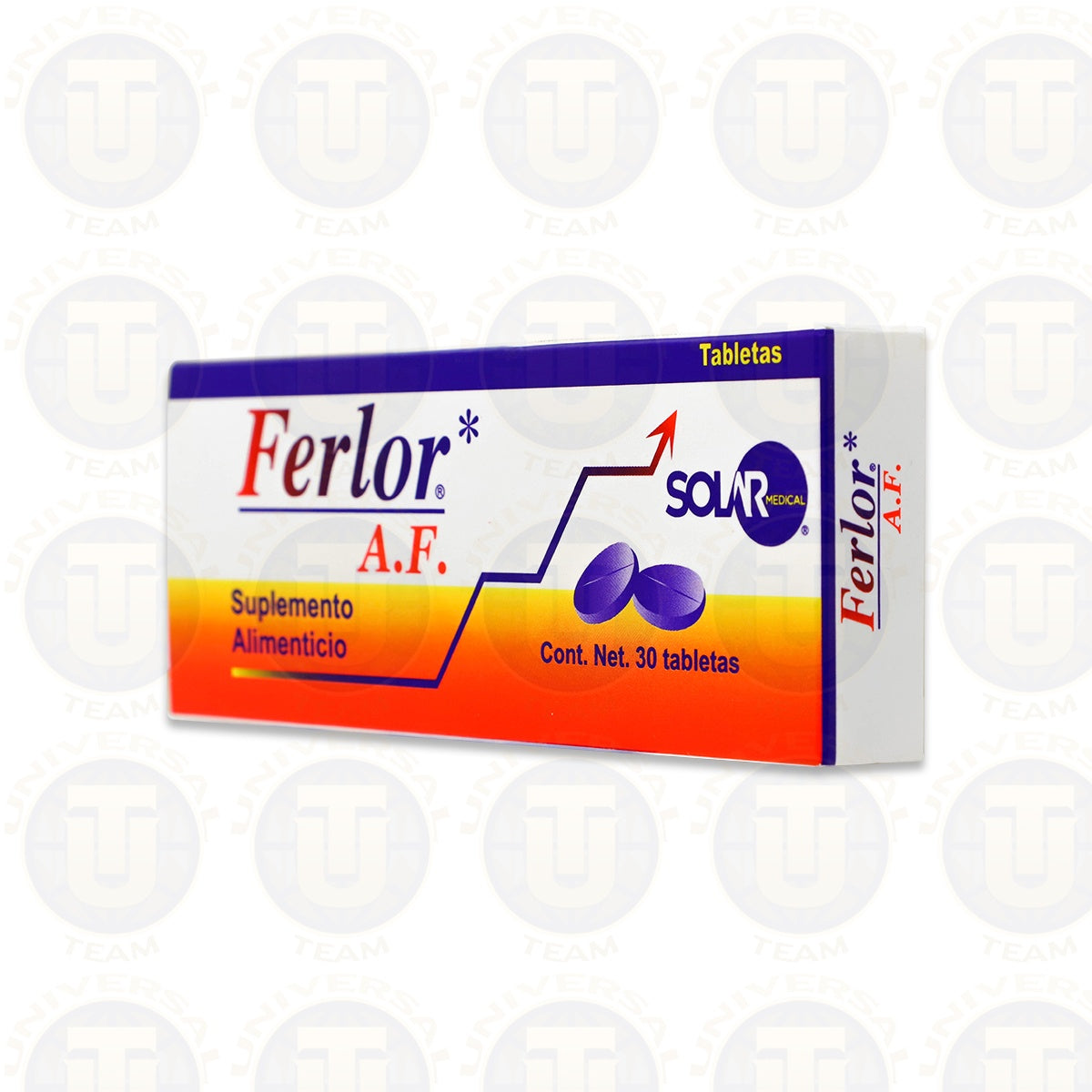 FERLOR AF, CAJA CON 30 TABLETAS, SOLAR