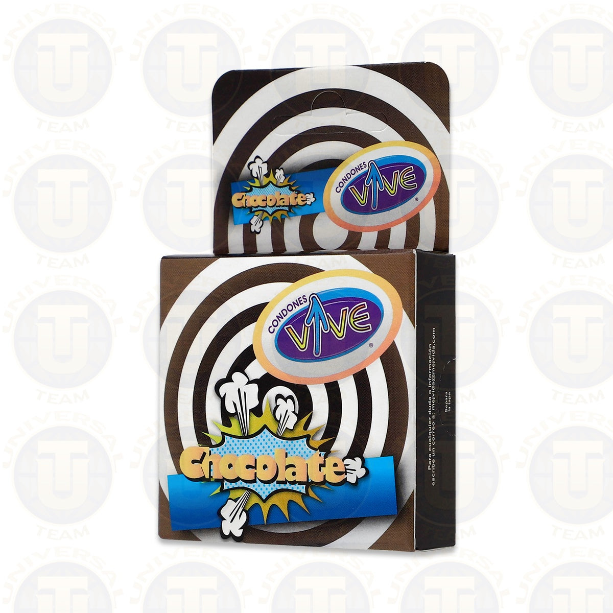 CONDONES VIVE CHOCOLATE, 3 CONDONES DE LATEX LISOS, MEJVIDA