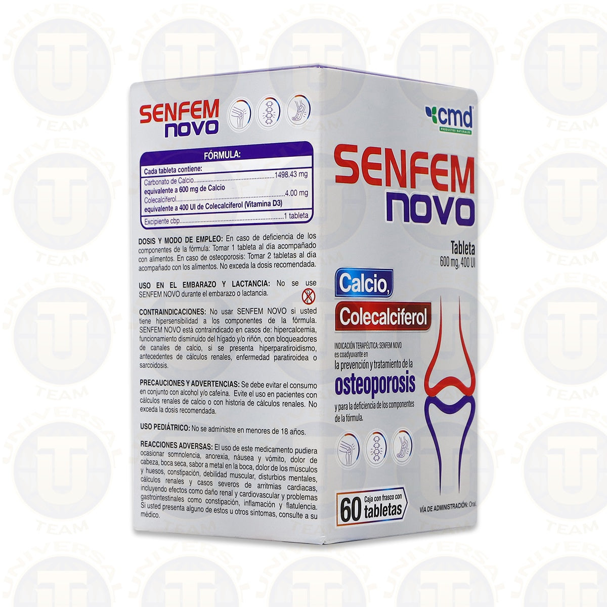 SENFEM NOVO, FRASCO CON 60 TABLETAS 600 MG, CMD