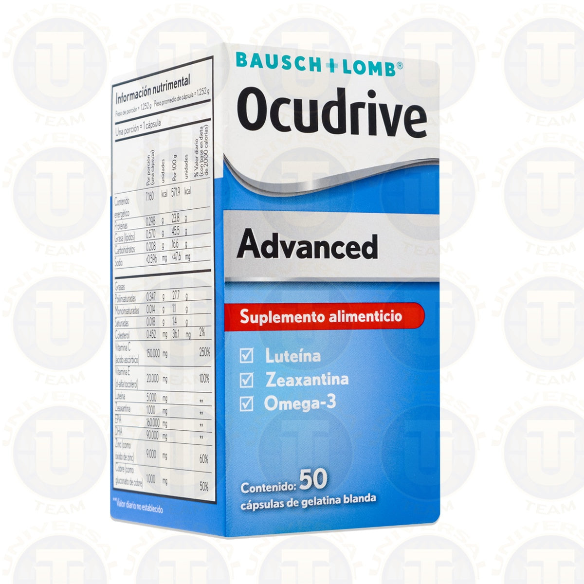 OCUDRIVE ADVANCED 50 CAPS 160/150/5 MG