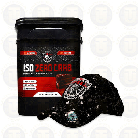 Proteína Iso Zero Carb Pitbull Labs (Sabor CHOCOLATE) 185 SERVICIOS + GORRA PBLABS