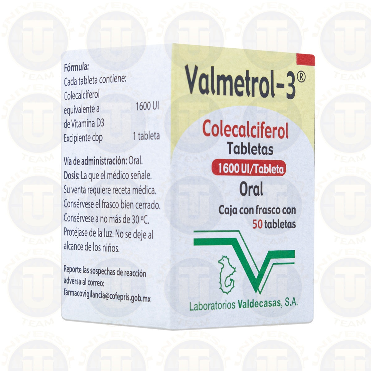 VALMETROL 3 COLECALCIFEROL, 50 CAPS 1600 Ul, VALDECASAS