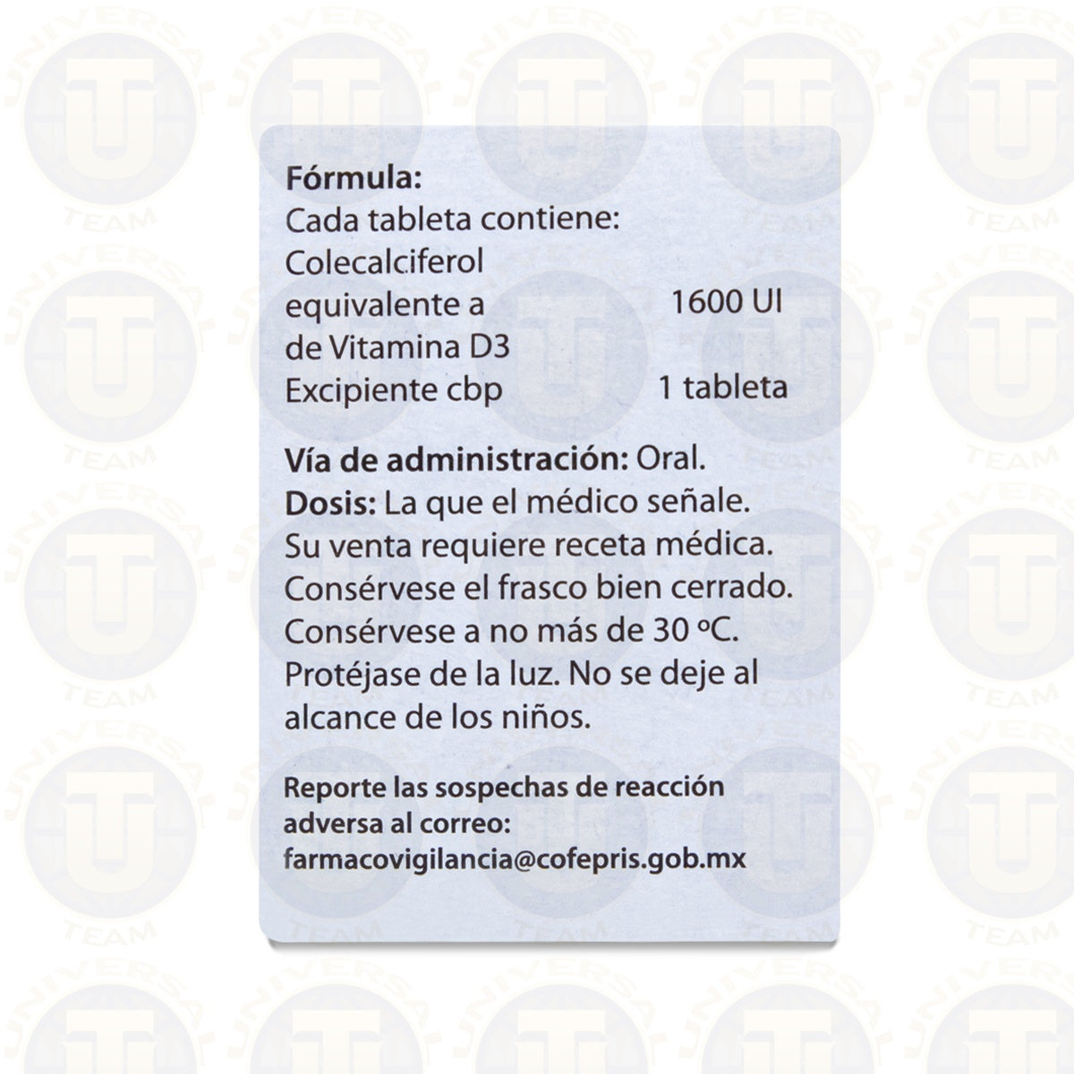 VALMETROL 3 COLECALCIFEROL, 50 CAPS 1600 Ul, VALDECASAS