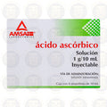 ÁCIDO ASCÓRBICO Sol Iny 6 AMPTAS 1 G/10 ML AMSA