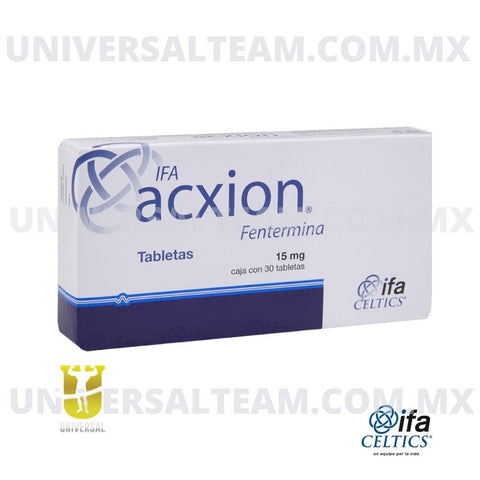 Acxion (Fentermina) 15 Mg  30 Tabletas Ifa Celtics
