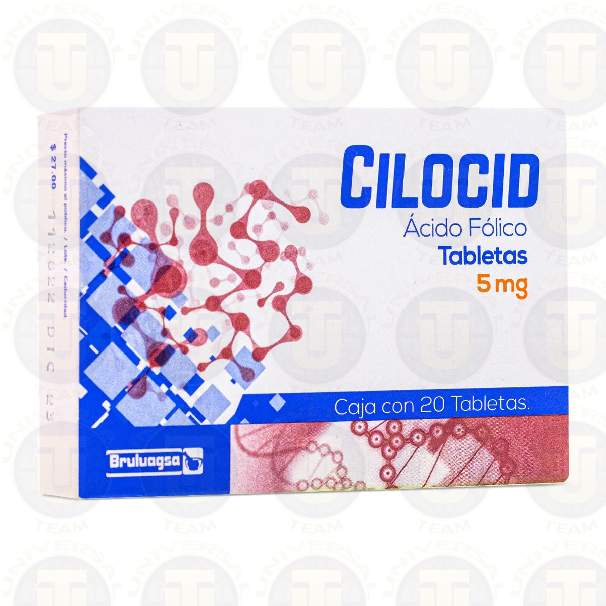 CILOCID ACIDO FOLICO 20 TABLETAS 5 MG BRULUAGSA