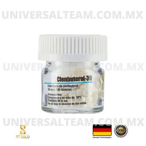 CLENBUTEROL 100  (Clenbuterol o Clembuterol  hydrochlorido) 100 Tabletas/30mg  XT Gold