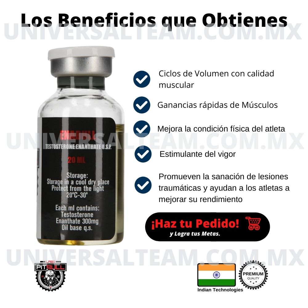 ENABULL 300 (Enantato de Testosterona) 20ML  Pitbull Labs