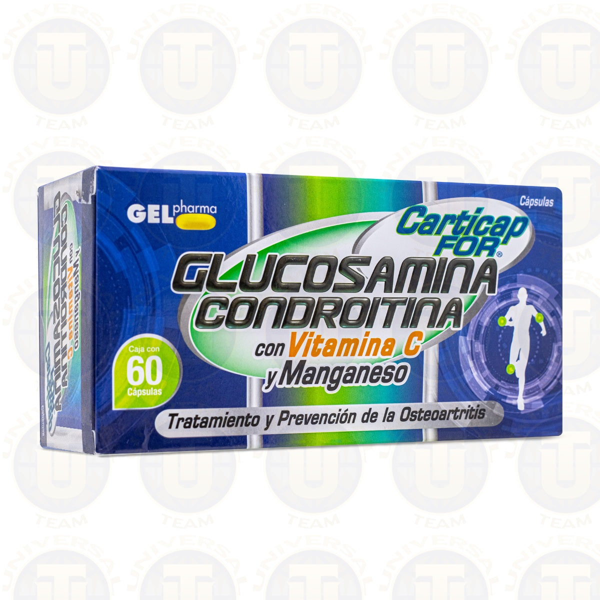 CARTICAP FOR GLUCOSAMINA CONDROITINA CON VITAMINA C Y MANGANESO 60 CAPS