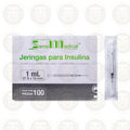 JERINGA PARA INSULINA HIPODERMICA 1ML 27 G X 13 MM CAJA CON 100 PIEZAS SENSIL MEDICAL
