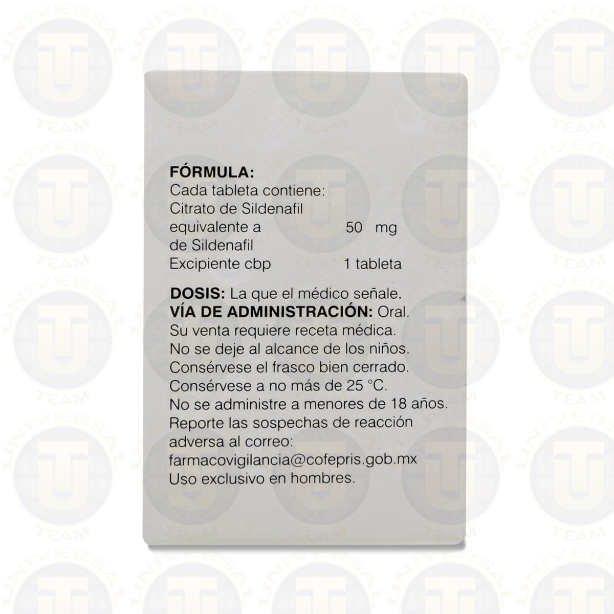 SILDENAFIL MAXIFORT ZIMAX 10 TABS 50 MG DEGORTS CHEMICAL