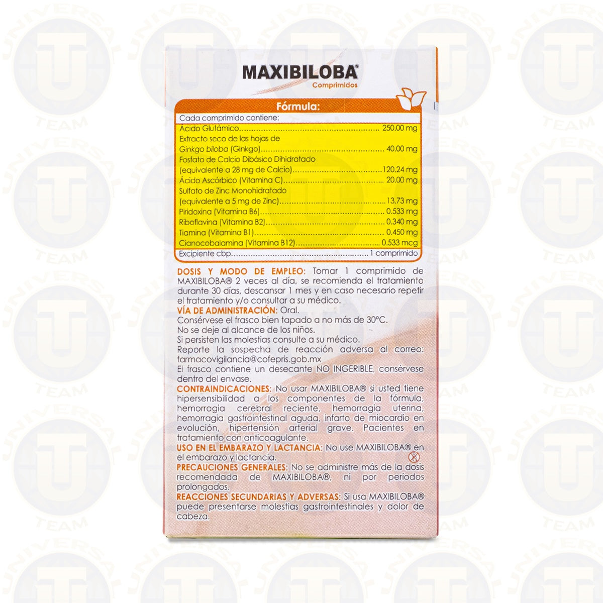 MAXIBILOBA 60 COMPRIMIDOS