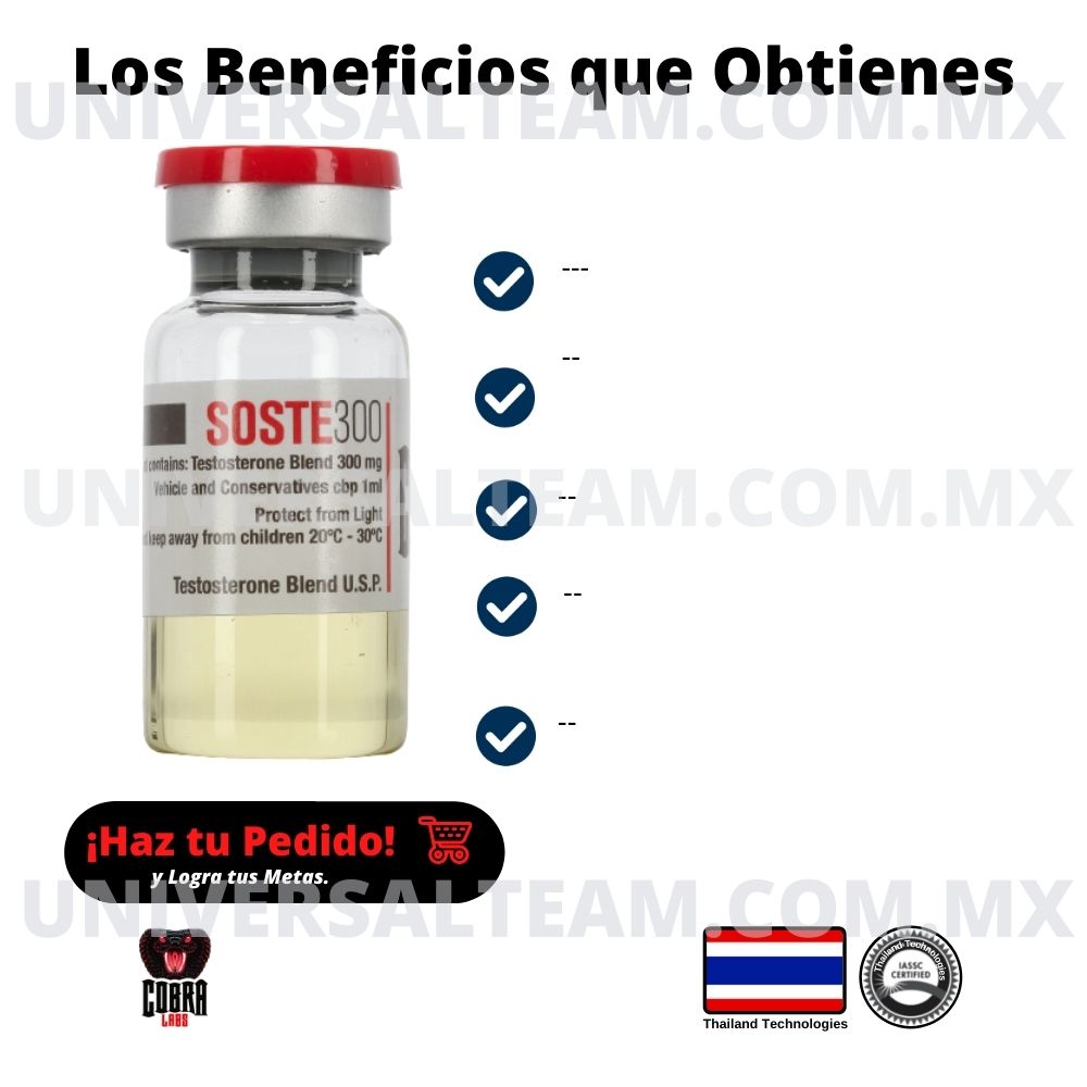 SOSTE 300 - (Acetato-Propionato-Cipionato-Decanoato de testosterona) Sustanon o Sostenon 10 ML Cobra Labs