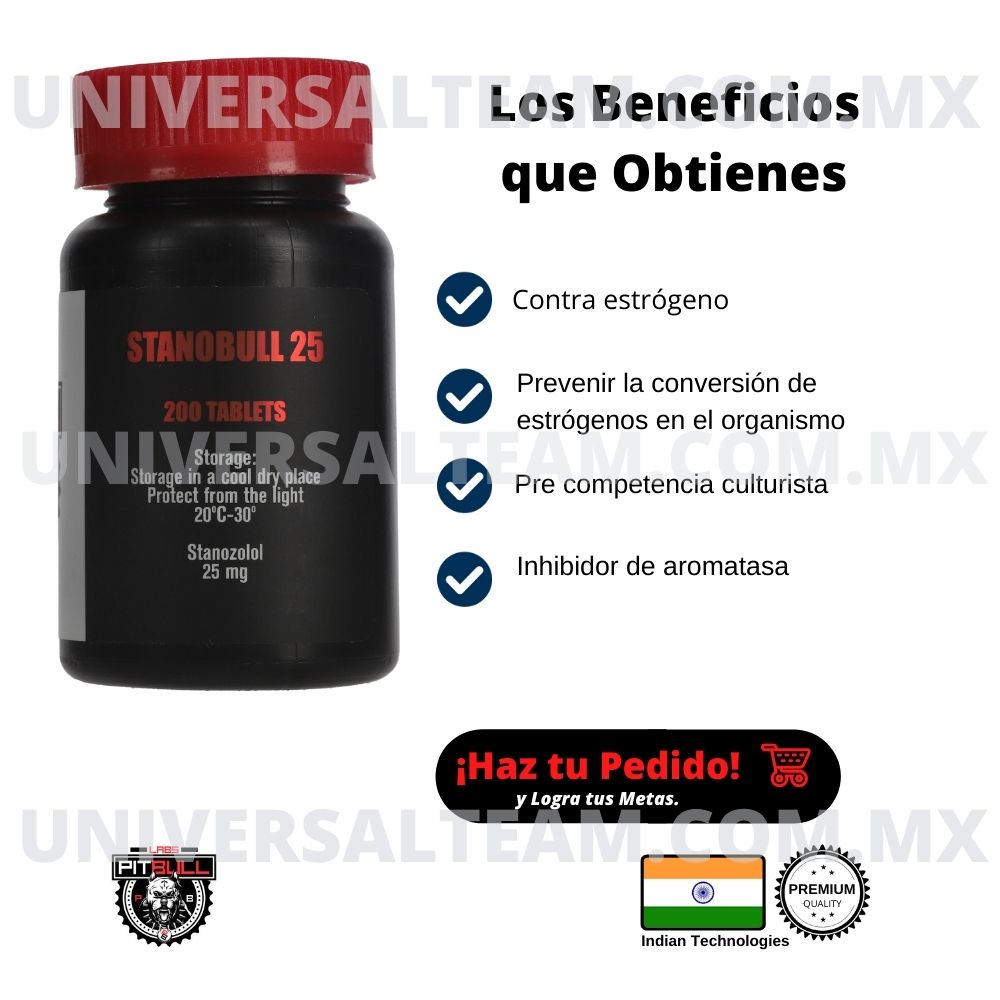 STANOBULL 25 (Estanozolol )  200 Tabletas/25mg Pitbull Labs